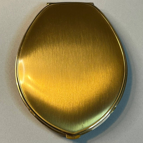 Vintage American Beauty Brush Brass Two Compartment Powder/Make Up Compact NWOB - Picture 2 of 11